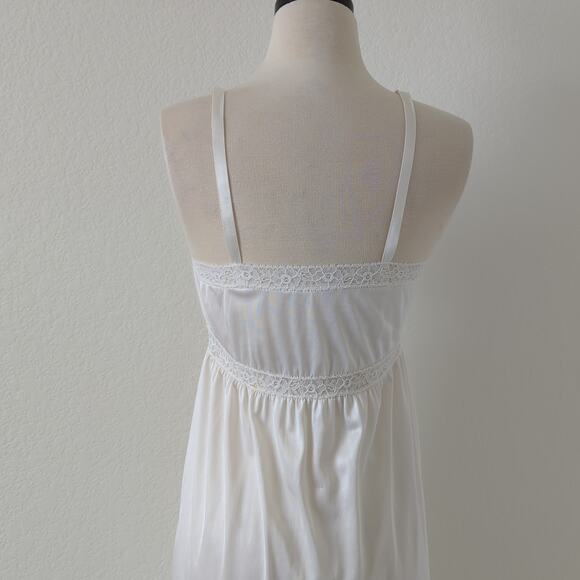Vintage‎ Slip Dress White Lingerie JCPenny Nylon Lace Made USA 34 Small Medium - Picture 8 of 11